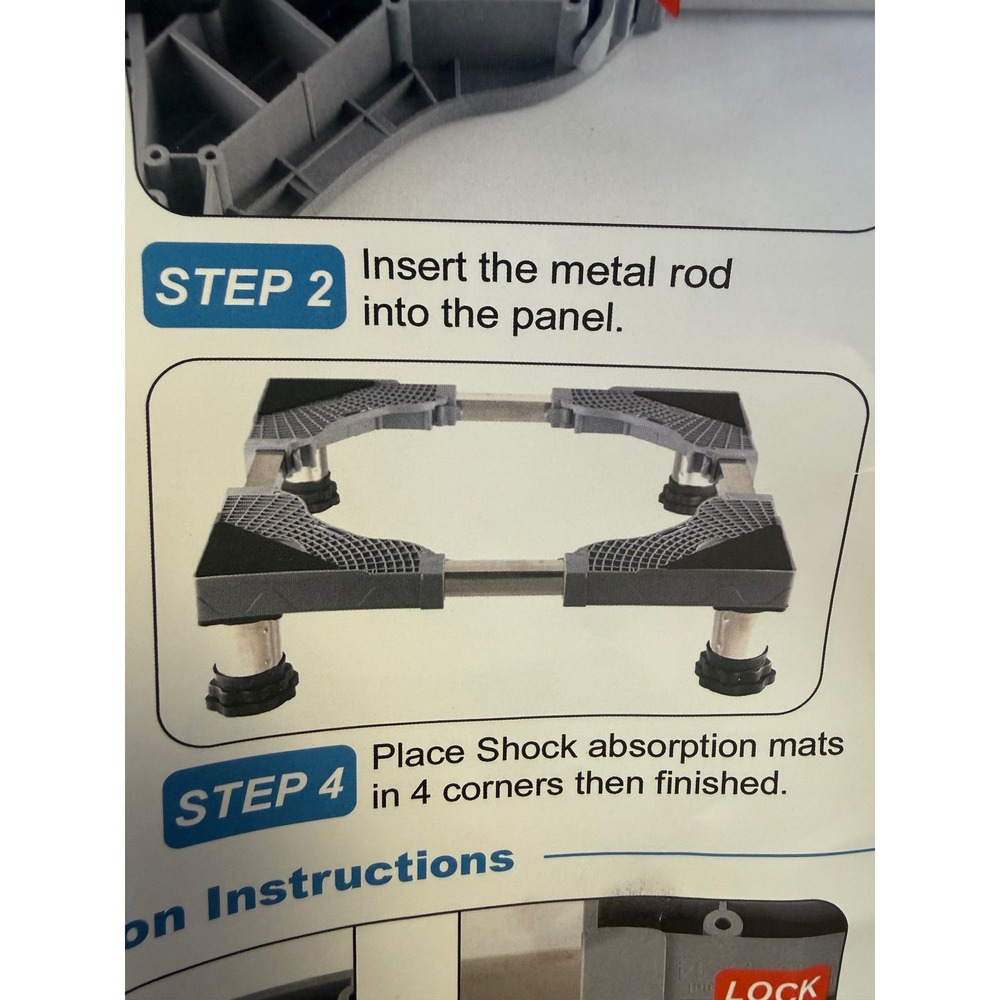 Adjustable‎ Washer Dryer Mini Fridge Stand Base 17-26" New Open Box